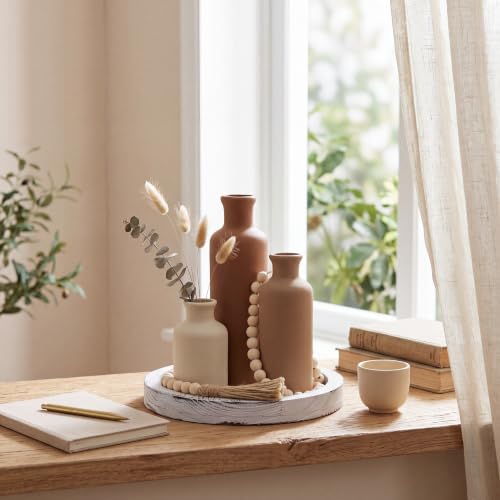 5 Pcs Coffee Table Decor Set, Brown - color: Brown