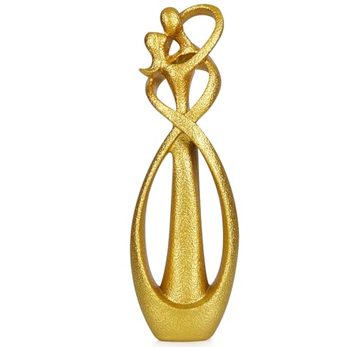 Trycooling Kissing Lovers Statue Abstract Sculpture, Gold, Large - color: Gold, size: Large