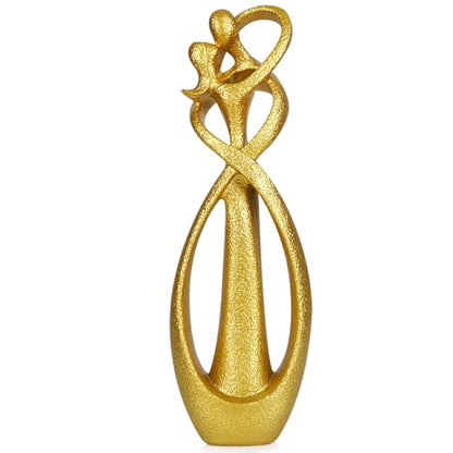 Trycooling Kissing Lovers Statue Abstract Sculpture, Gold, Large - color: Gold, size: Large