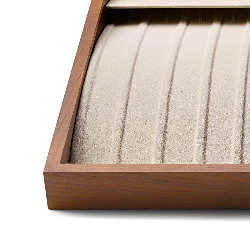 Oirlv Wood 13 Grids Necklace/Bracelet/Pendant Display Tray Jewelry Drawer Organizer Stackable Jewelry Trays (Creamy-white) - color: Creamy-white 13 grid necklace/pendant/bracelet tray