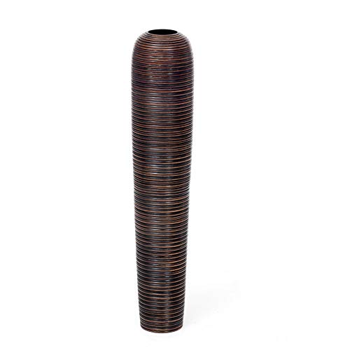 Leewadee Large Floor Vase 26 inches Mango Wood for Pampas Grass, Dried Flowers - size: 26 inches