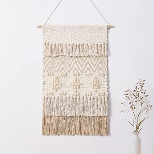 Dremisland Macrame Wall Hanging Macrame Wall Decor Bohemian Beige Tapestry - color: Beige Wool Ball