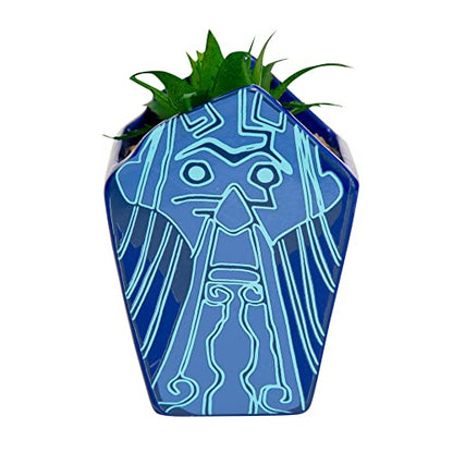 Silver Buffalo Disney Atlantis: The Lost Empire Stone Face 4-Inch Ceramic Mini Planter with Artificial Succulent | Cute Small Flower Pot, Faux Indoor Plants - color: Atlantis