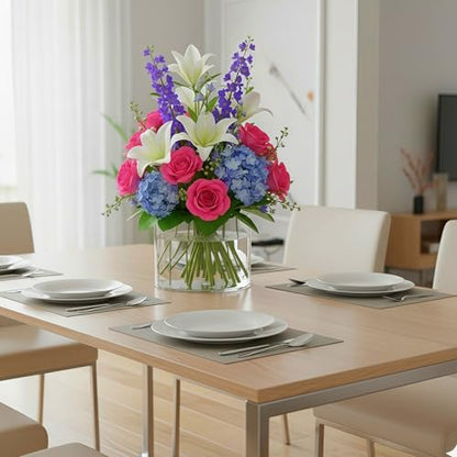 Liotww Shatterproof Acrylic Clear Flower Vase Plastic Cylinder Vases - color: L 3 Clear-d