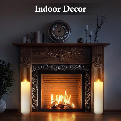 14"×4" Large Outdoor Flameless LED Candles, IP45 Waterproof, White 1 Pack - color: White, size: 14 X 4in-1Pack