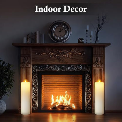 14"×4" Large Outdoor Flameless LED Candles, IP45 Waterproof, White 1 Pack - color: White, size: 14 X 4in-1Pack