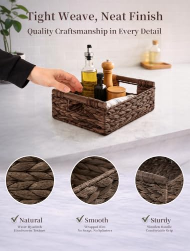 Wicker Basket, Large Basket for Gift Baskets Empty, 13.4x9.5x4.7in - color: Brown, size: Medium