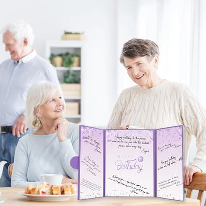 Crenics Purple Birthday Guest Sign in Book Alternative 12" x 18" - color: Purple