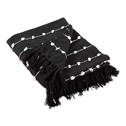 DII Woven Loop Throw Collection, 50x60, Black - color: Black