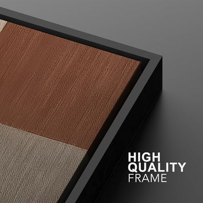 SIGNWIN Framed Canvas Print Wall Art Set Warm Neutral Abstract Geometric Brown Beige Illustrations Modern Art Minimal Boho Relax/Calm for Living Room, Bedroom, Office - 16"x24"x2 BLACK - color: A16-2603-EDW08, size: 16"x24"x2 Panels Black