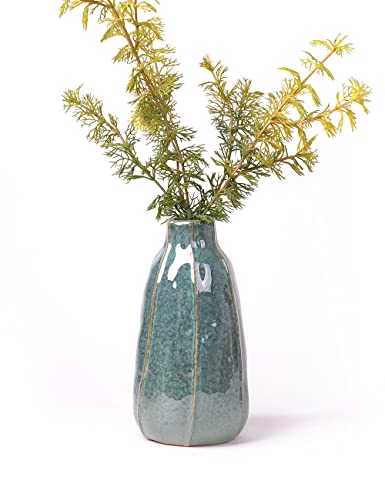 HAUCOZE Ceramic Flower Vase Decorative Sculpture Modern Home Decor 8.3 Inch - size: Large