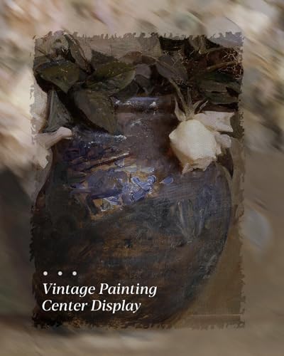 HUARCEY Framed Canvas Wall Art, Classical Roses Floral Prints, 16x24 Inch - color: Roses in Vase, size: 24"L x 16"W