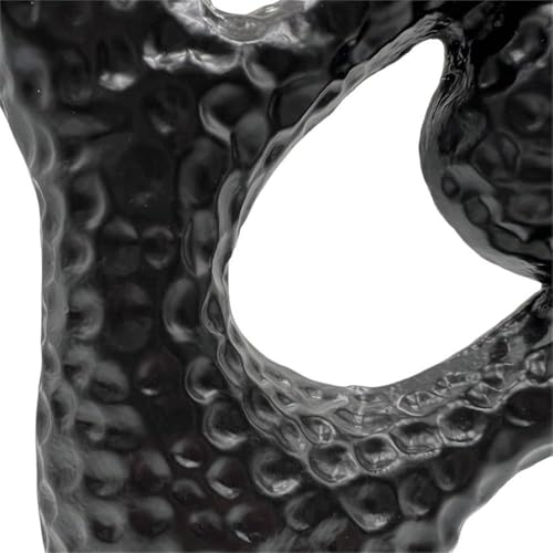 Pemberly Row Handmade Aluminum Abstract Sculpture, 14 in Tall, Black Finish, Decorative Modern Artwork for Living Room, Bedroom, Kitchen, Home Décor