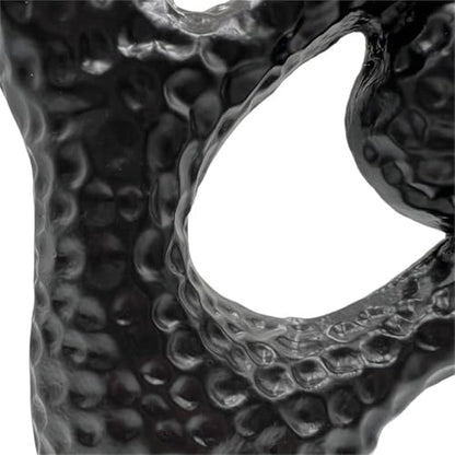 Pemberly Row Handmade Aluminum Abstract Sculpture, 14 in Tall, Black Finish, Decorative Modern Artwork for Living Room, Bedroom, Kitchen, Home Décor
