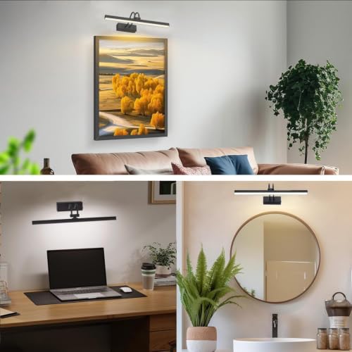 Rechargeable Picture Light with Remote, 13", Black - color: Painted Black, size: 13 inches