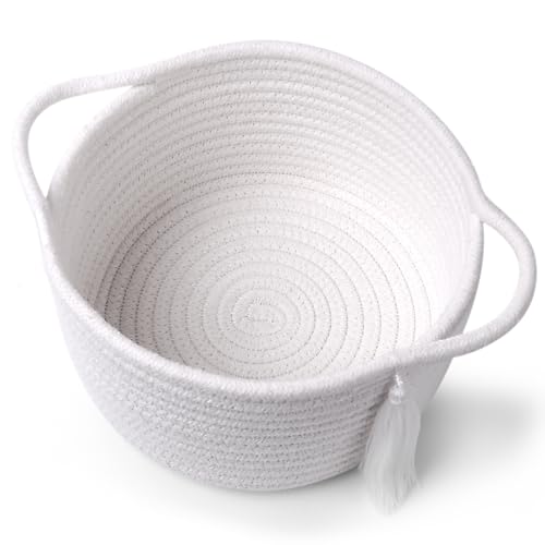 Small Gift Basket Empty to Fill with Gifts Bag & Ribbon, White - color: White, size: 1 Pack
