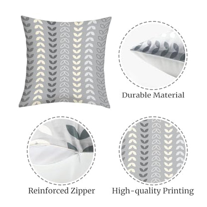 16x16 Set of 4 Modern Geometric Flower Throw Pillow Cushion Cover - color: Geometry, size: 16" x 16" (Pack of 4)