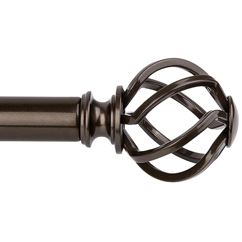 KAMANINA 1 Inch Extra Long Curtain Rods for Windows 120 to 170 Inch, Bronze - color: Bronze, size: 140-195"