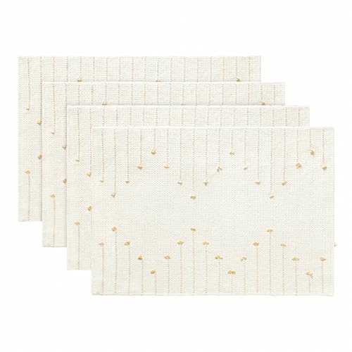 Artoid Mode Burlap Brown Woven Rustic Placemats Set of 4-12x18 Inch - color: Burlap Brown, size: 12" x 18", 4 Pcs