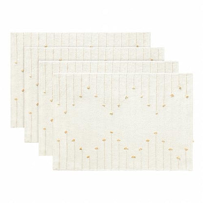 Artoid Mode Burlap Brown Woven Rustic Placemats Set of 4-12x18 Inch - color: Burlap Brown, size: 12" x 18", 4 Pcs