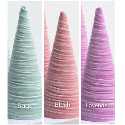 Create Your Own Set of 4 Velvet Trees, Valentine Tree Tabletop, Winter Mantel Decor, Handcrafted Entryway, Wedding Centerpiece Bookshelf (Create Your Own) - color: Create Your Own