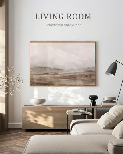 Bzstyleart Large Abstract Wall Art, Misty Wilds, 36 x 24 Inch - color: Misty Wilds, size: 36"L x 24"W