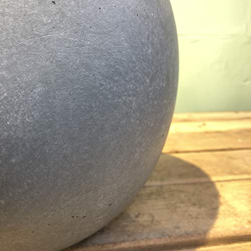 Kante Blue Gray Concrete Planter 11.8" Dia All-Weather Round Small Pot - color: Slate Gray, size: 11.8" d
