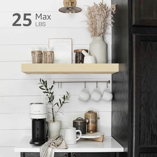 QEEIG Bathroom Floating Shelves for Wall (Natural, Set of 2, 15.7") - color: E. Natural, size: 15.7"