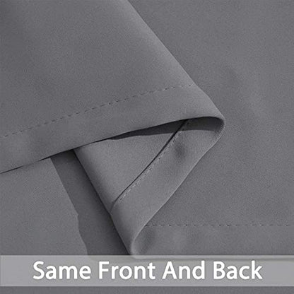 Yakamok Grey Room Darkening Curtains 42x63 inch Gray Grommet-Living Room - color: Grey, size: 42"W x 63"L (Pack of 2)