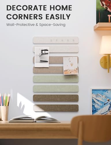 Fluxynara 13" x 2" Felt Wall Panels, Linen Dusk - color: Linen Dusk, size: 8-pack