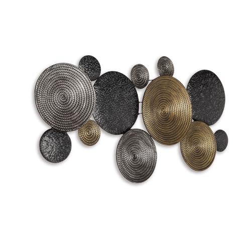 Signature Design by Ashley Circle Metal Wall Sculpture, 46x23 in, Emsley