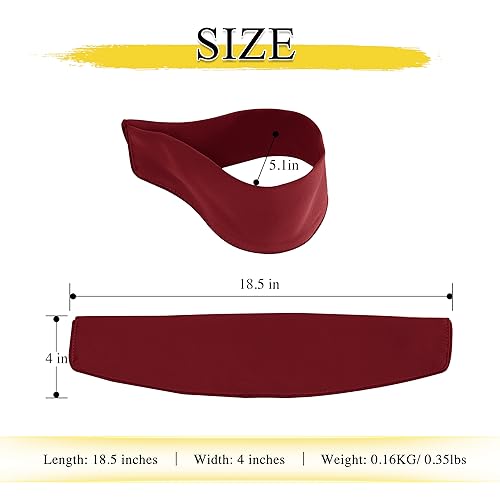 NICETOWN Magnetic Curtain Tiebacks - Modern Unique Upgraded Design Decorative Drape Tie Backs Holder for Window Draperies, No Tools Required (Burgundy Red, 18.5 X 4 Inches, Set of 4) - color: Burgundy Red, size: 4"W x 18.5"L (Pack of 4)