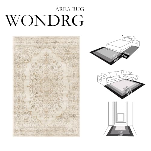 2x6 Beige Washable Neutral Runner Rug Hallway - color: Neutral | Beige, size: 2' x 6' (Runner)