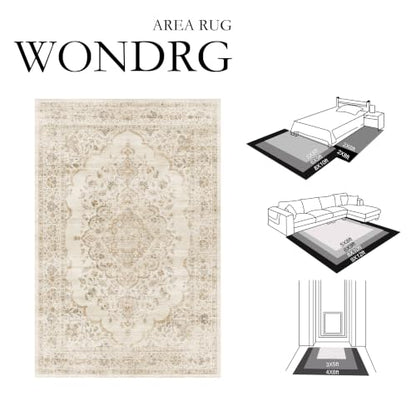 2x6 Beige Washable Neutral Runner Rug Hallway - color: Neutral | Beige, size: 2' x 6' (Runner)