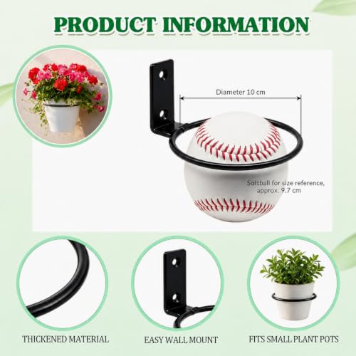 Menkxi Flower Pot Holders Wall Mounted Metal Plant Ring, 6 Pcs, 4 Inch - size: 4 Inch