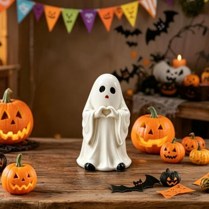 1 Pcs Halloween Figurine Heart Ghost Resin Statues - color: Styl 22