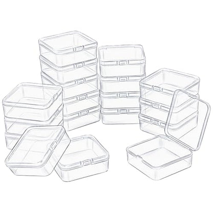 LJY 18 Clear Plastic Boxes, 3.7 x 3.7 x 1.4 in for Small Parts - color: Transparent, size: Single Size (3.7 x 3.7 x 1.4 inch)