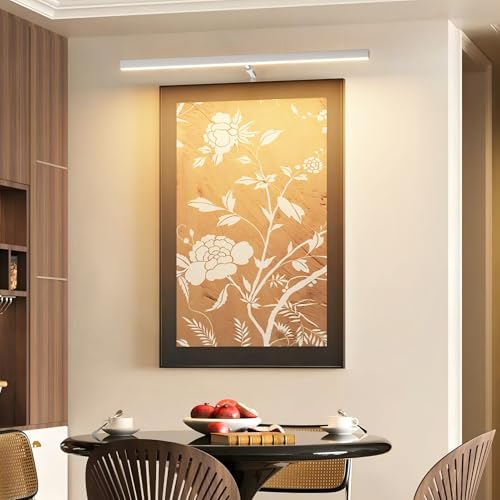 24" LED Picture Light Plug in, 9W Nickel Art Light - color: Nickel, size: 24 inch