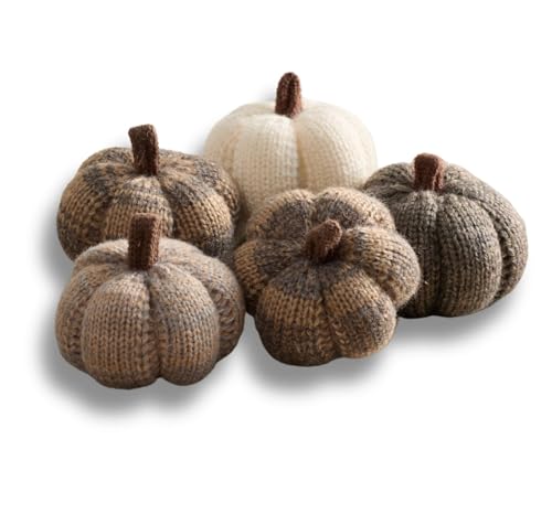 Your Heart's Content Mini Knit Pumpkins (Cobblestone 5) - color: Cobblestone 5