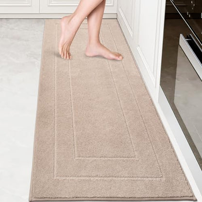 PURRUGS Kitchen Runner Rug, Kitchen Mat, 24" x 70", Beige - color: Beige, size: 24" X 70"