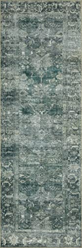 Loloi Magnolia Home Banks Blue/Lagoon 5'-0" x 7'-6" Area Rug - color: Blue / Lagoon, size: 5' x 7'6" (Rectangular)