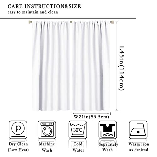 Rustic Curtains Tan Brown Grey Abstract Pattern Blackout Print Rod Pocket Window Drapes for Bedroom Living Room 42x45in - color: Rustic-8, size: 21"W x 45"L (Pack of 2)