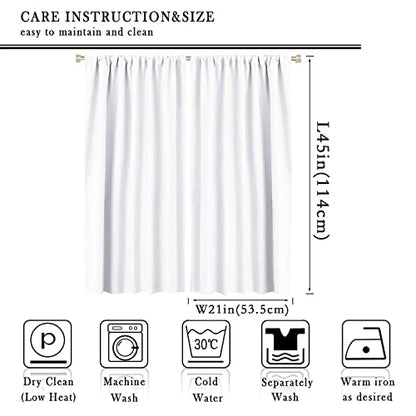 Rustic Curtains Tan Brown Grey Abstract Pattern Blackout Print Rod Pocket Window Drapes for Bedroom Living Room 42x45in - color: Rustic-8, size: 21"W x 45"L (Pack of 2)