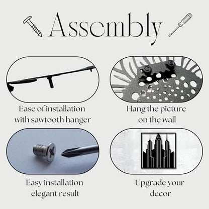 Metal Wall Decor | 17'' x 17'' x 0.05'' City Skyline Art Themed Wall Decorations | Handmade Indoor and Outdoor Wall Art (17'' x 17'', City Skyline, Black) - size: 17'' x 17'', style: City Skyline