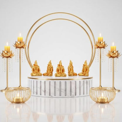 Yalikop 30 Pcs Mini Gold Shiva Statues Bulk Small Hindu Deity Figurines - style: Shiva
