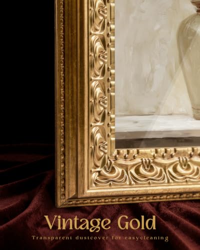 VIYYIEA Gold Frame Botanical Wall Art, Eucalyptus Canvas Print 11x14 Inch - color: Eucalyptus Glow