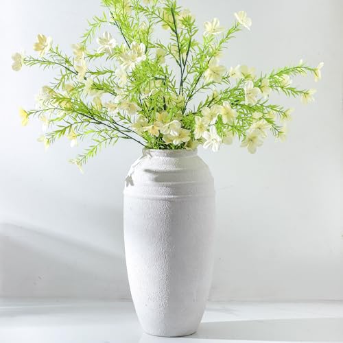 Rustic Farmhouse Flower Vase, 12.87 Inch Tall Ceramic Vase - color: 101-5-12.87in
