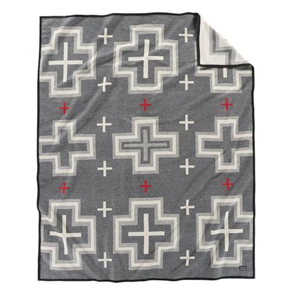 Pendleton Jacquard Unnapped Twin Blanket, 64 x 80 in, Heirloom Virgin Wool - color: San Miguel, size: Twin (64" x 80")