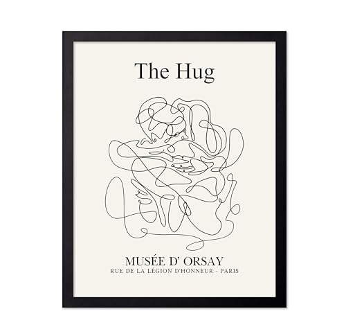 Poster Master Vintage Poster - Retro The Hug Print - Line Drawing Art - Abstract Art - Gift for Men & Women - Minimal Wall Decor for Living Room, Bedroom or Office - 8x10 UNFRAMED Wall Art - color: Style-04, size: 8"L x 10"W