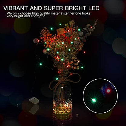 Brightown 12 Pack Christmas Red Green Fairy Lights Battery Operated - color: Red & Green, size: 12 PC